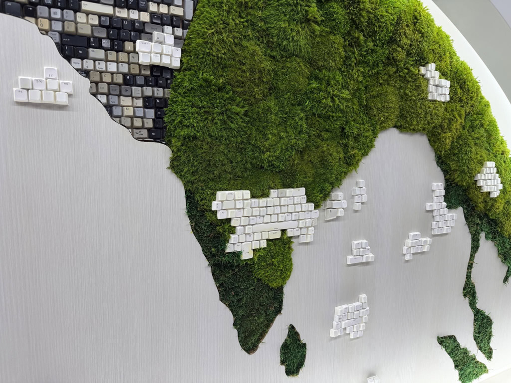 Large-scale custom wall art installation